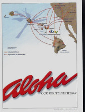 ALOHA AIRLINES 2006 ROUTE MAP AD picture