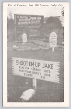 Boot Hill Cemetery Museum Dodge City Kansas KS Vintage Lithograph Postcard picture