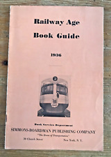 1936 Railway Age Book Guide Railroad train trains bibliography softcover picture