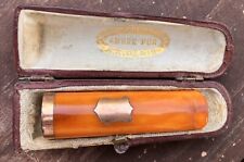 Antique Amber Pur fabricasion parisienne  Butterscotch Amber Holder Pipe Cigar picture