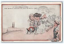 Cobb Shinn Artist Signed Postcard Anti Ford Car Comic Humor c1910's Antique picture