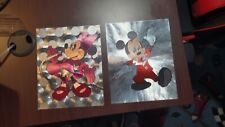 Vintage Walt Disney Dufex Foil Art Prints Minnie And Mickey Mouse picture