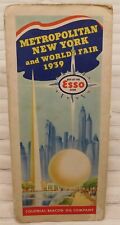 1939 Vintage Esso Metropolitan New York & Worlds Fair Road Map of City & Fair picture