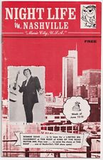 Vintage Guide Night Life Nashville Tennessee Music Musician Adverts Singers 1972 picture