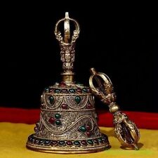 Buddhist Tibetan Silver Ghanta Dril-bu Dorje Vajra Bell Meditation Bell 7