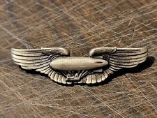 Vintage US Military Airship Pilot Wings - Full-Size - Sterling - MFG Meyers picture