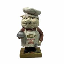Chef Pig Statue - Beef It's What's For Dinner - Collectible Resin 12-1/2