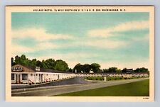 Rockingham NC-North Carolina, Village Motel, Advertising Vintage Postcard picture