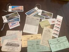 Lot Of Vintage Railroad/Amtrak Luggage Tags, Tickets, Timetable, Stamps, Etc. picture