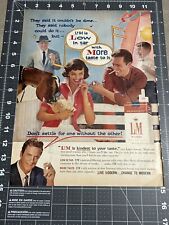 1959 Life Magazine L&M Cigarettes James Arness  Trimmed Original Print Ad picture