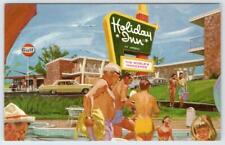 HOLIDAY INN HOTEL THE WORLD'S INNKEEPER GULF GAS STATION SWIMWEAR 1960s POSTCARD picture