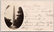 1904 Souvenir Card To Elsie Bennington Battle Monument Vermont Posted Postcard picture