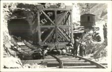 Mining Cage Car Going into Tunnel c1920s-30s Real Photo Postcard picture