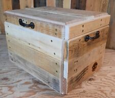 RECLAIMED WOOD - RUSTIC WYOMING COWBOY TREASURE CHESTS - STRONG STORAGE BOXES picture