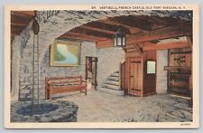 Vintage Post Card Vestibule French Castle, Old Fort Niagra, N.Y. A66 picture