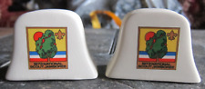 1973 Boy Scouts National Jamboree Ceramic Salt & Pepper Shakers picture