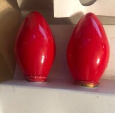 Ceramic Red Or Orange C7 Replacement Bulbs for Christmas Light Set SHIPS FREE picture