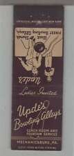 Matchbook Cover - Bowling Alley  Upde's Bowling Alleys Mechanicsburg, PA picture