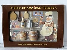 1985 Vintage Hershey's Chocolate Baker Tray 7 Spoon Measuring Magnets JH Schuler picture
