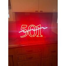 LEVI'S 501 Jeans Neon Store Sign Blue Lightning Bright Red 23