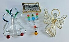 Vintage Christmas Holiday  Brooch Pin Lot Bells signed Gerry's Angel Believe  picture