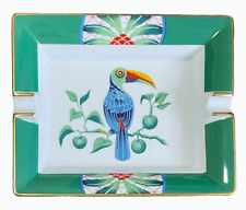 Vintage Hermes Paris Ashtray Change Tray Bird Porcelain 20 x 16cm w/Box picture