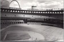 1970s BUSCH STADIUM Real Photo RPPC Postcard St. Louis Cardinals Baseball UNUSED picture