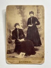 Antique 1870s Cabinet Card Photo of A Set of Twin Ladies (Missouri) *Named* picture