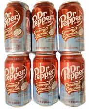 6 Pack Of Dr. Pepper Creamy Coconut 12oz Cans 2024 Limited Edition  picture