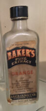 Antique/Vintage Baker's Pure Extract Bottle - Orange- 2 oz. picture