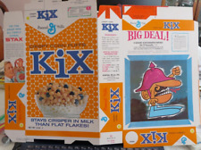 1966 General Mills KIX Cereal box - amazing graphics - unused production flat picture
