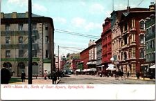 Postcard Main Street, North of Court Square in Springfield, Massachusetts picture