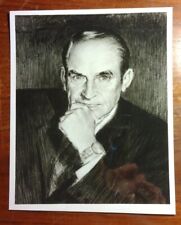 Ohio Senator, Attorney General William B. Saxbe Signed 8x10 B/W Sketch Photo picture