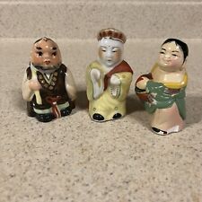3 Vtg. 3” Chinese Porcelain Figurines. Some have paint lose and 1 chips. Photos. picture