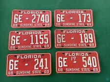One Vintage 1968 1969 Palm Beach Florida license plate. *Pick ONE Of Lot. picture