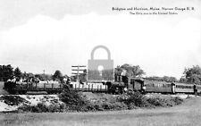 Bridgton & Harrison Narrow Gauge Railroad Train Maine ME Reprint Postcard picture