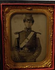 Antique 9th Plate Tintype Civil War (UNION) Militia Enlisted Soldier-Gaurd(?) picture