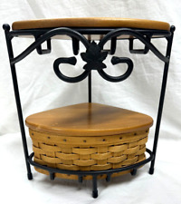 LONGABERGER WROUGHT IRON COUNTERTOP CORNER STAND WITH BASKET picture