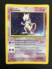 Pokemon Mewtwo 10/102 Base Set Rare Holo Swirl Unlimited Wizards ITA Vintage picture