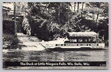 Postcard - Duck at Little Niagara Falls, Wisconsin Dells - RPPC?? picture