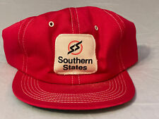 Vintage Genuine 1970's Southern States SS Red SnapBack Trucker Hat picture