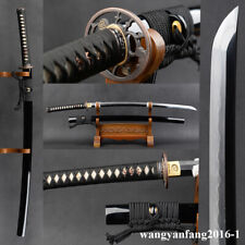 40'' Kobuse Clay Tempered Folded T10 Katana Hadori-polish Japanese Samurai Sword picture