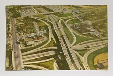 Famous stack of Freeways Los Angeles California Aerial View Postcard picture