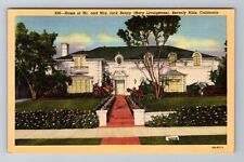 Beverly Hills CA-California, Home Of Mr Mrs Jack Benny Antique Vintage Postcard picture