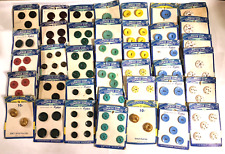 NOS large lot vintage carded buttons  39 cards = 169 buttons picture