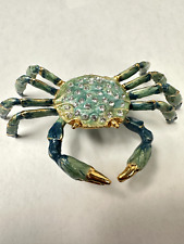 Blue Crab Jewelry Trinket Box Decorative Collectible Sea Decorative Gift 02021 picture
