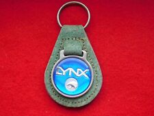 VINTAGE CAR AUTO SUEDE LEATHER KEYCHAIN LYNX picture