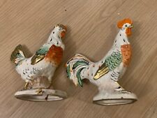 Vintage Rooster Hen Czechoslovakia Porcelain Czech Chicken Birds Farmhouse picture