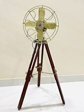 New Handmade Antique Floor Fan, Royal Navy Fan With Wooden Tripod Stand gift picture