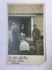 vintage RPCC postcard ~ Uncle Lester, Aunt Ella and Alice picture